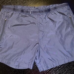 Zegna Sport Elegant Ink Blue Grosgrain Waistband Mens swimsuit Italian L -31-34W